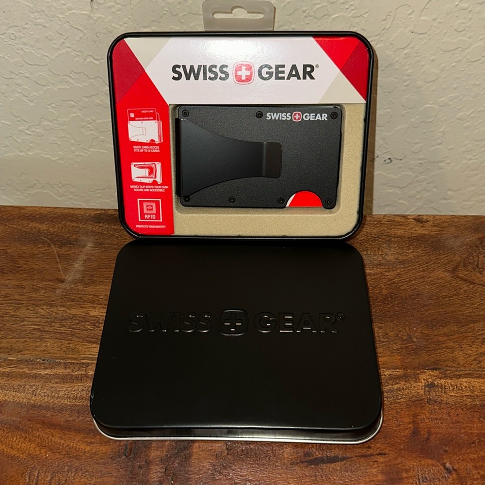 Swiss Gear Aluminum Money Clip Card Holder RFID
